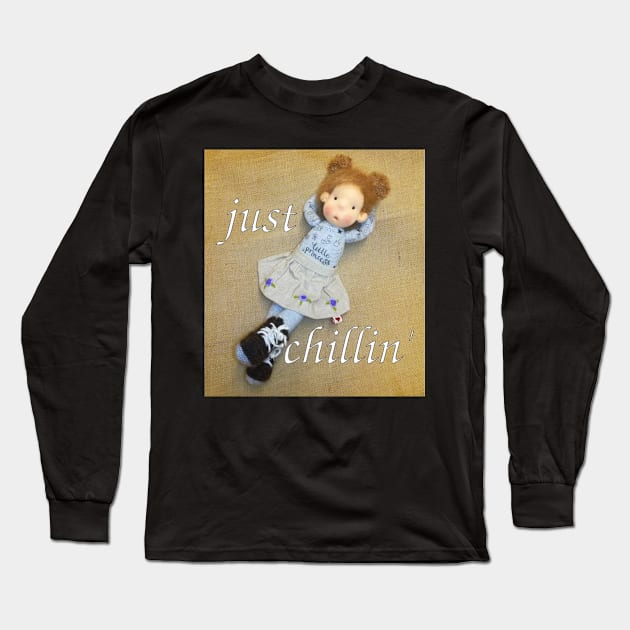 Just Chillin' - A Knitninja Creation Long Sleeve T-Shirt by SolarCross